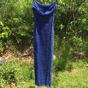 Beautiful Navy Maxi Dress with Beaded Straps!